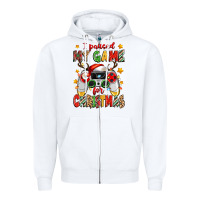 White i paused my game for christmas Zipper Hoodie - Zillion Design Studio