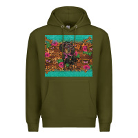 Army Green dachshund Premium Hoodie - BarkalooDesign