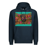 Navy dachshund Premium Hoodie - BarkalooDesign