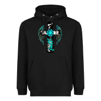 Black cross faith gemstone wings Heavyweight Hoodie - RanaPortraitStore