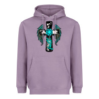Lavender cross faith gemstone wings Heavyweight Hoodie - RanaPortraitStore