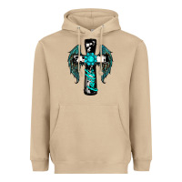 Mushroom cross faith gemstone wings Heavyweight Hoodie - RanaPortraitStore
