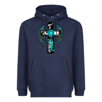 Navy cross faith gemstone wings Heavyweight Hoodie - RanaPortraitStore