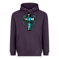 Plum cross faith gemstone wings Heavyweight Hoodie - RanaPortraitStore