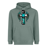 Sage cross faith gemstone wings Heavyweight Hoodie - RanaPortraitStore