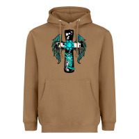 Toasted Coconut cross faith gemstone wings Heavyweight Hoodie - RanaPortraitStore