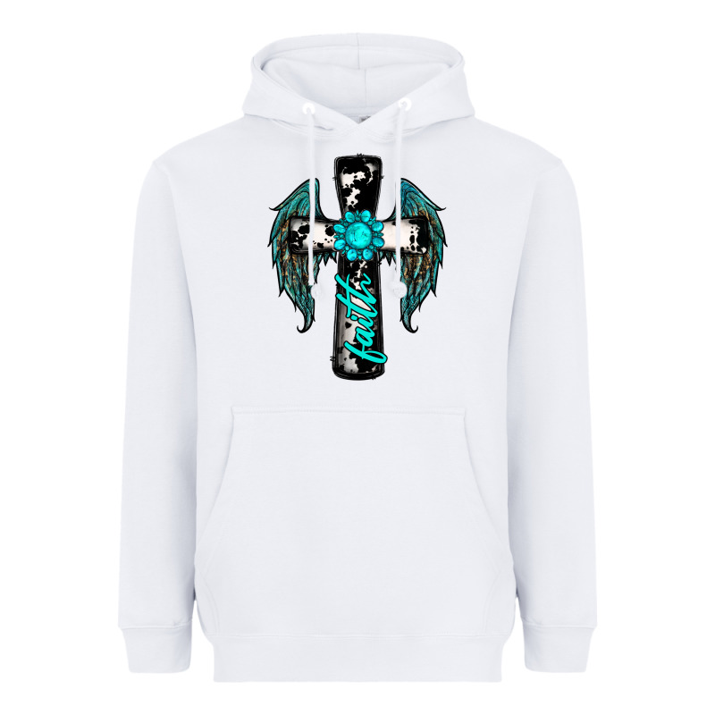 Cross Faith Gemstone Wings Heavyweight Hoodie by RanaPortraitStore | Teevron