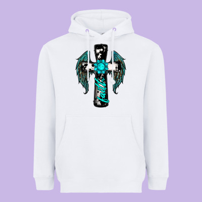 Cross Faith Gemstone Wings Heavyweight Hoodie Designed By Ranaportraitstore