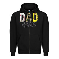 Black dad of both with softball and baseball Zipper Hoodie - texasbilliewilder