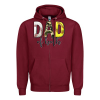 Burgundy dad of both with softball and baseball Zipper Hoodie - texasbilliewilder