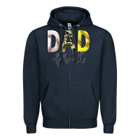Navy dad of both with softball and baseball Zipper Hoodie - texasbilliewilder
