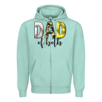 Seafoam dad of both with softball and baseball Zipper Hoodie - texasbilliewilder
