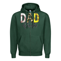 Sports Green dad of both with softball and baseball Zipper Hoodie - texasbilliewilder
