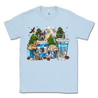 Dusty Blue Wolf coffee cups Classic Tee - texasbilliewilder