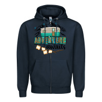 Navy adventure awaits Zipper Hoodie - texasbilliewilder