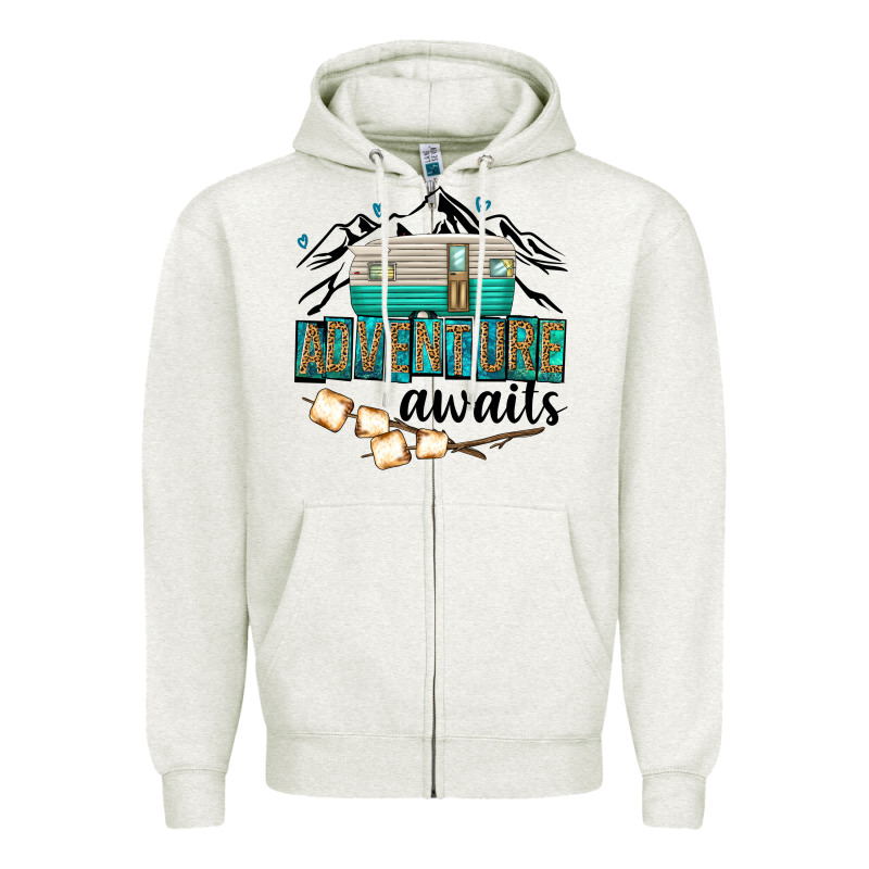 Adventure Awaits Zipper Hoodie by texasbilliewilder | Teevron