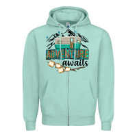 Seafoam adventure awaits Zipper Hoodie - texasbilliewilder