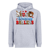 Busy Raising Ballers Baseball Heavyweight Hoodie | Teevron