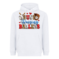 White busy raising ballers baseball Heavyweight Hoodie - Zillion Design Studio