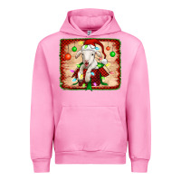 Fuchsia Pink christmas lamb Urban Hoodie - Jasminsmagicworld