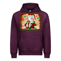 Mauve Wine christmas lamb Urban Hoodie - Jasminsmagicworld