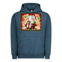 Pigment Midnight Navy christmas lamb Urban Hoodie - Jasminsmagicworld