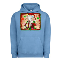 Pigment Pebble Blue christmas lamb Urban Hoodie - Jasminsmagicworld