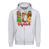 Heather Grey elf squad Zipper Hoodie - Zillion Design Studio