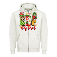 Oatmeal Heather elf squad Zipper Hoodie - Zillion Design Studio
