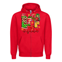 Red elf squad Zipper Hoodie - Zillion Design Studio