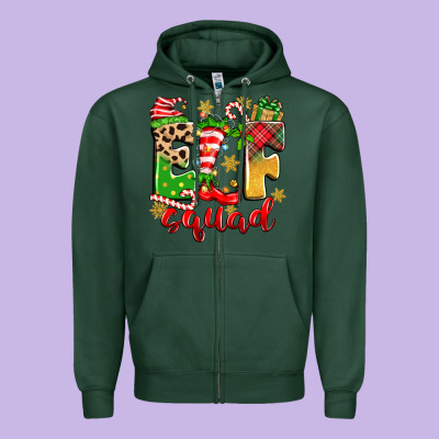 Elf Squad Zipper Hoodie Designed By Zillion Design Studio