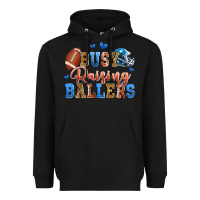 Black busy raising ballers american football Heavyweight Hoodie - Zillion Design Studio