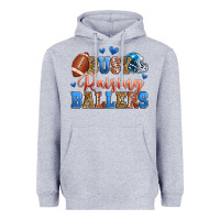 Heather Grey busy raising ballers american football Heavyweight Hoodie - Zillion Design Studio