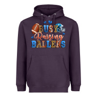 Plum busy raising ballers american football Heavyweight Hoodie - Zillion Design Studio
