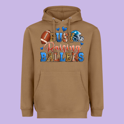 Busy Raising Ballers American Football Heavyweight Hoodie Designed By Zillion Design Studio