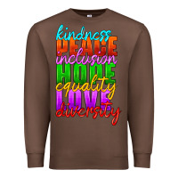Chestnut kindness peace inclusion hope equality love diversity Premium Sweatshirt - HRA Design Shop