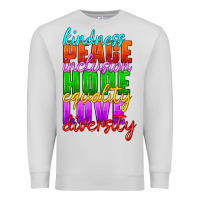Dove Grey kindness peace inclusion hope equality love diversity Premium Sweatshirt - HRA Design Shop