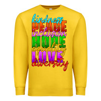 Lemon kindness peace inclusion hope equality love diversity Premium Sweatshirt - HRA Design Shop