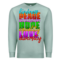 Seafoam kindness peace inclusion hope equality love diversity Premium Sweatshirt - HRA Design Shop