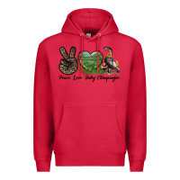 Cardinal Leopard Peace Love Baby Chimpanzee Premium Hoodie - LillyAllenDesigns
