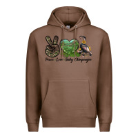 Chestnut Leopard Peace Love Baby Chimpanzee Premium Hoodie - LillyAllenDesigns