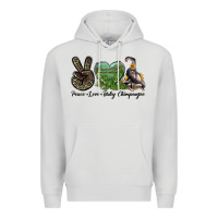 Dove Grey Leopard Peace Love Baby Chimpanzee Premium Hoodie - LillyAllenDesigns