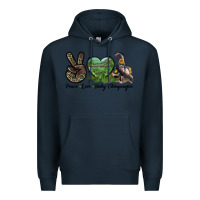 Navy Leopard Peace Love Baby Chimpanzee Premium Hoodie - LillyAllenDesigns