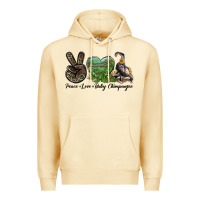 Pina Colada Leopard Peace Love Baby Chimpanzee Premium Hoodie - LillyAllenDesigns