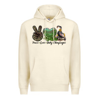 Sandshell Leopard Peace Love Baby Chimpanzee Premium Hoodie - LillyAllenDesigns