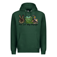 Sports Green Leopard Peace Love Baby Chimpanzee Premium Hoodie - LillyAllenDesigns