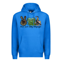 True Royal Leopard Peace Love Baby Chimpanzee Premium Hoodie - LillyAllenDesigns