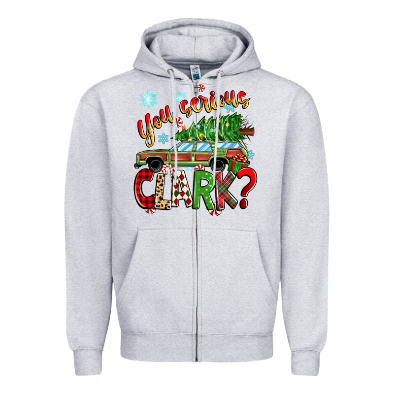 You Serious Clark Zipper Hoodie by Zillion Design Studio | Teevron