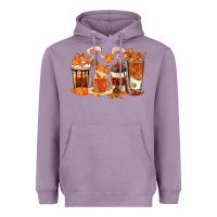 Lavender Fall Coffee Cups Heavyweight Hoodie - texasbilliewilder
