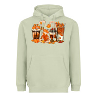 Matcha Fall Coffee Cups Heavyweight Hoodie - texasbilliewilder